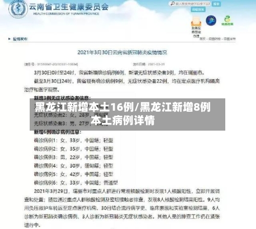 黑龙江新增本土16例/黑龙江新增8例本土病例详情-第1张图片