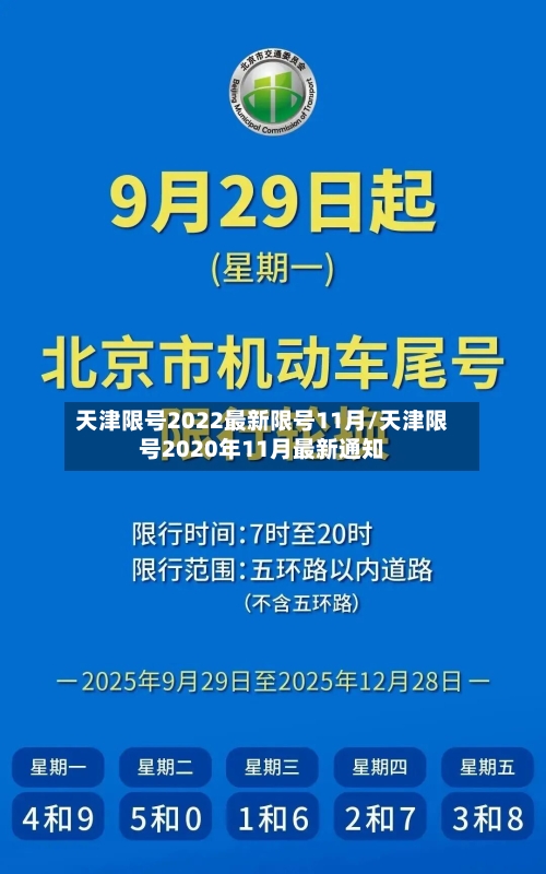 天津限号2022最新限号11月/天津限号2020年11月最新通知